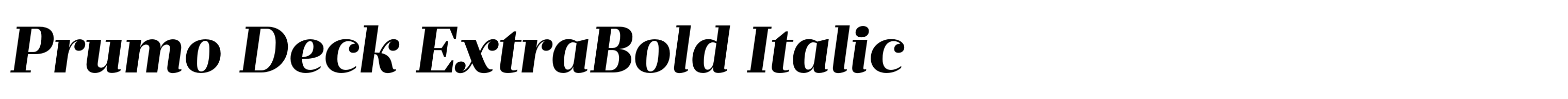 Prumo Deck ExtraBold Italic